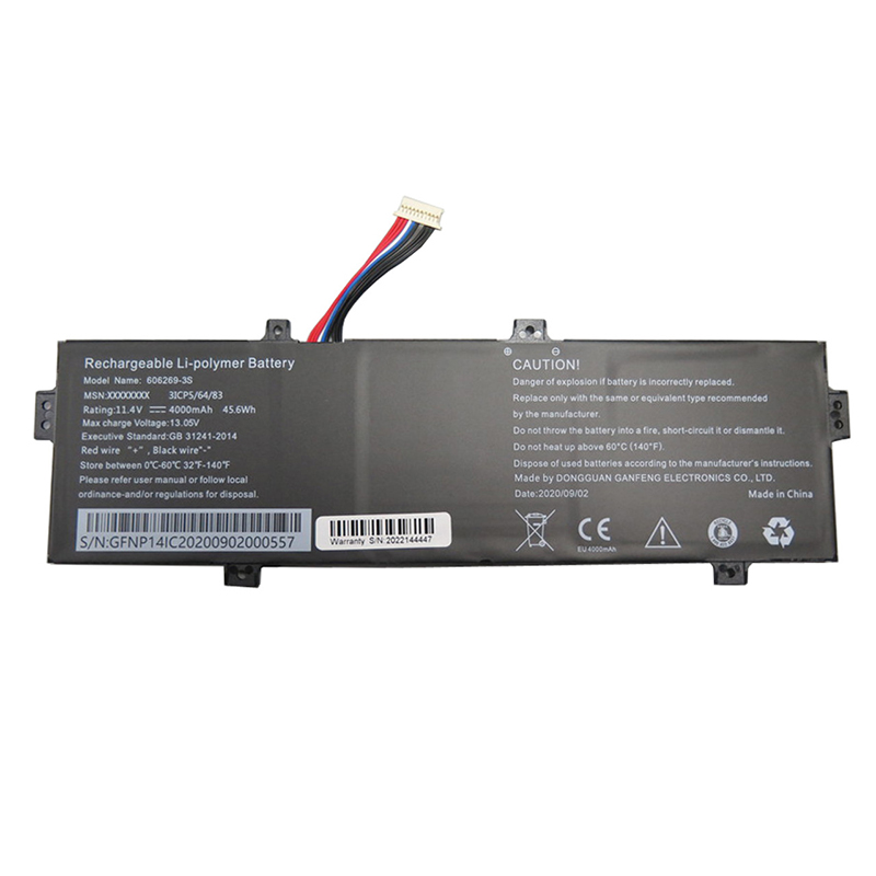 606269-3S Battery Replacement For Emdoor NP14IC-X IC918 Notebook PC