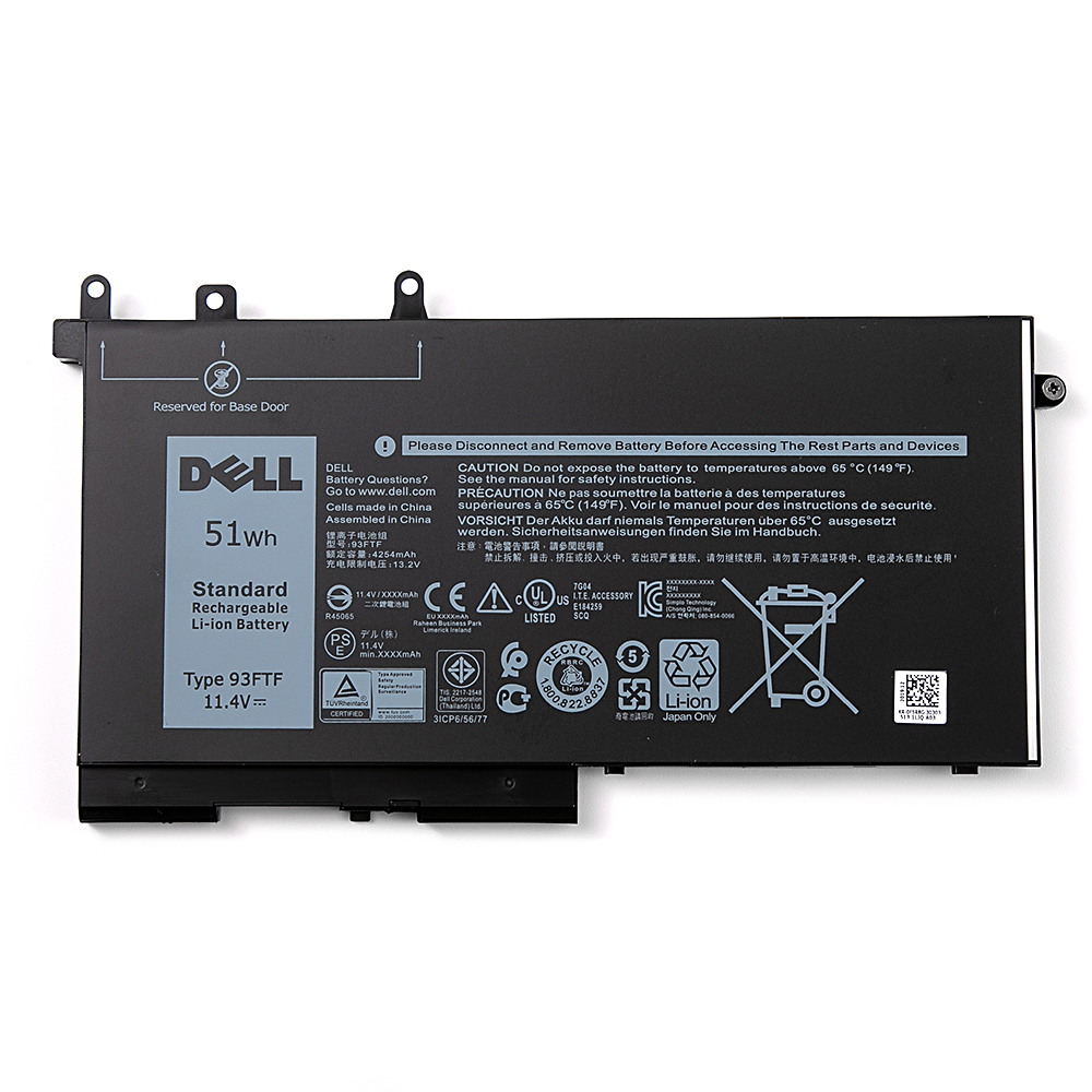 93FTF Battery Replacement For Dell Latitude 5280 5480 5580 5290 5490 5590 5491 5591 5495