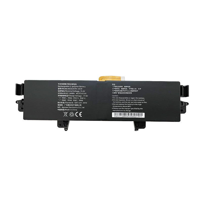 AEC634791-4S1P Battery Replacement For GPD Win Max2 Handheld Laptop 15.4V 4360mAh 67.144Wh