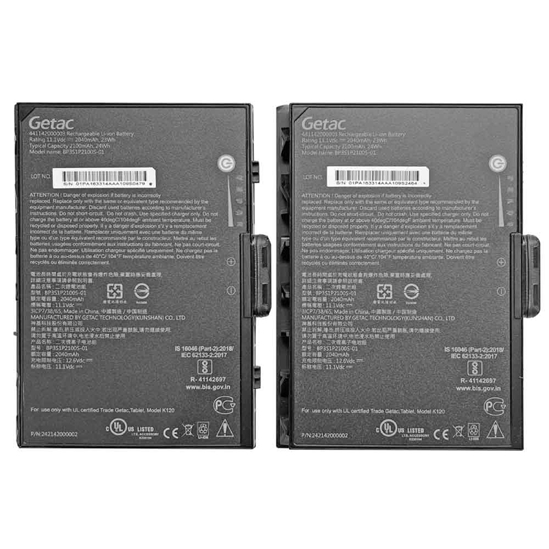 BP3S1P2100S-01 441142000003 Battery For Getac K120 11.1V 2100mAh 23Wh