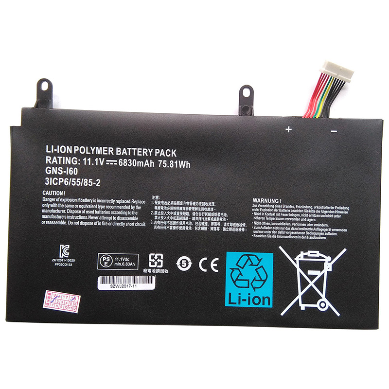 GNS-I60 Battery 961TA010FA Replacement For Gigabyte P35G P35K P35N P35W P35X P37K P37W P37X P57W P57X