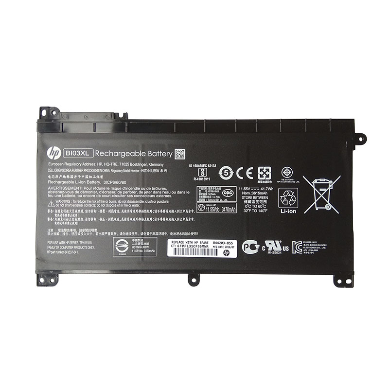 HP BI03XL ON03XL Battery Replacement HSTNN-UB6W 915486-855 HSTNN-LB7P 844203-855