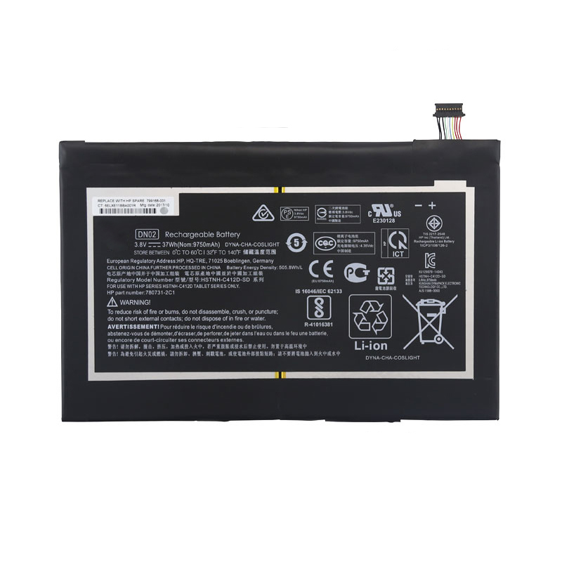 HP DN02 Battery Replacement 782644-005 HSTNH-C412D HSTNH-C412D-SS HSTNH-C412D-SD For Pro Slate 12