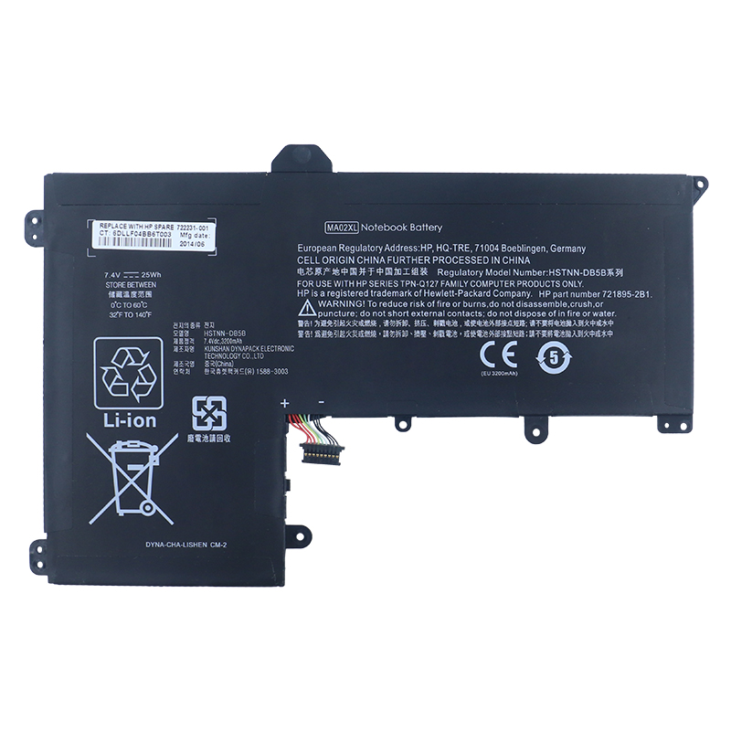 HP MA02XL Battery Replacement 722231-001 HSTNN-DB5B HSTNN-LB5B HSTNN-IB5B For SlateBook 10-H