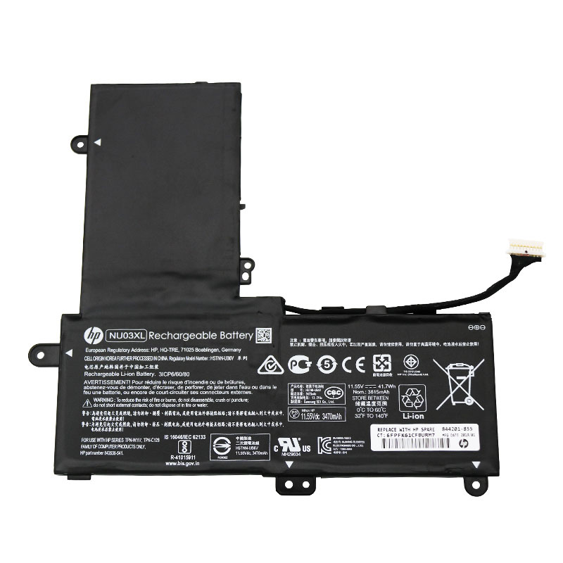 844201-850 HP NU03XL Battery Replacement 844201-855 HSTNN-UB6V TPN-W117 For Pavilion 11-U