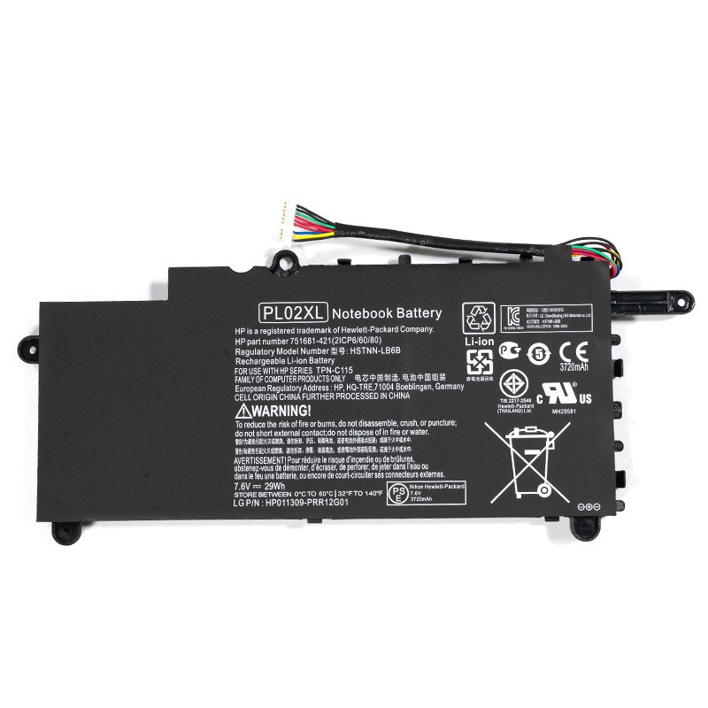 HP PL02XL Battery Replacement 751875-001 HSTNN-DB6B HSTNN-LB6B For Pavilion 11-N