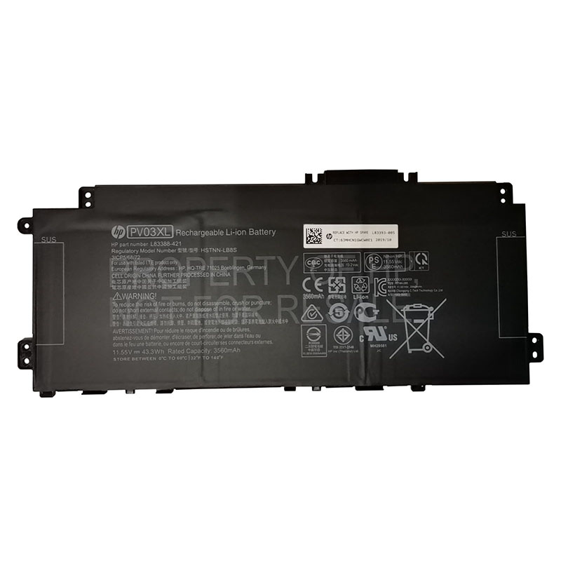 HP PV03XL Battery Replacement L83393-005 HSTNN-OB1P HSTNN-LB8S HSTNN-DB9X