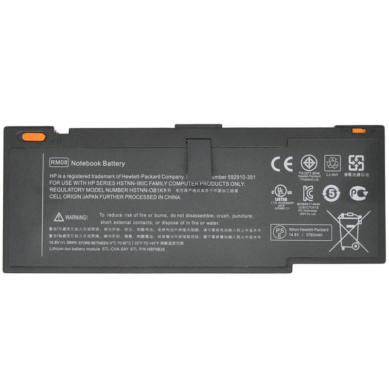 HP RM08 Battery Replacement 593548-001 HSTNN-OB1K HSTNN-I80C For Envy 14 14T 14-1000 14-2000