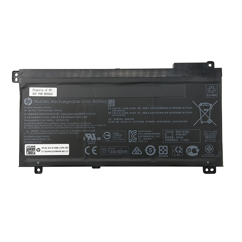 HP RU03XL Battery Replacement L12791-855 HSTNN-LB8K For ProBook X360 440 G1