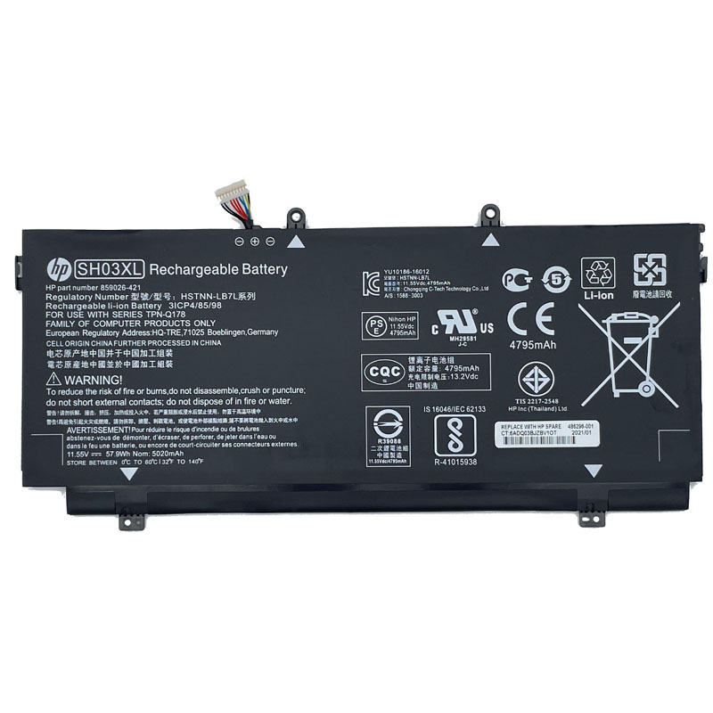 HP SH03XL Battery Replacement 859356-855 HSTNN-LB7L TPN-Q178 For Spectre X360 13-AC 13-W