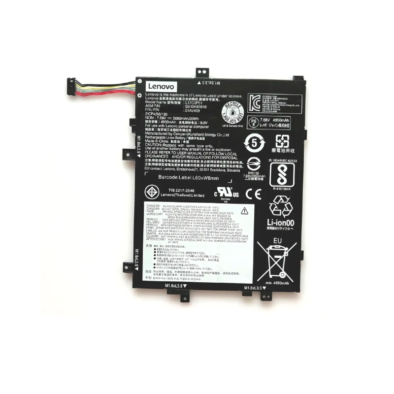 L17M2P52 Battery Replacement For Lenovo SB10K97615 01AV468 Tablet 10-20L3000KGE