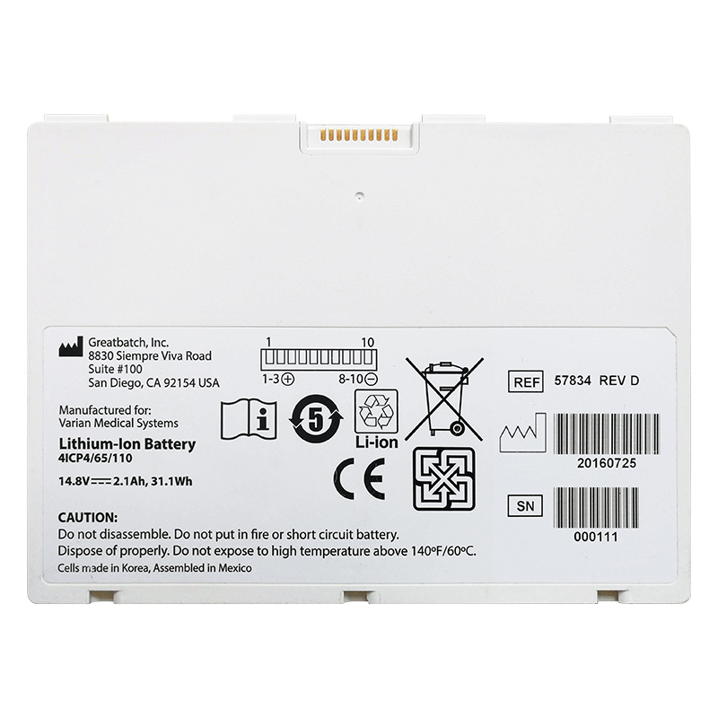 Battery Replacement For Varex LUMEN 4336W 4343W 4336W-G5 2530W-G5 X-ray Detectors