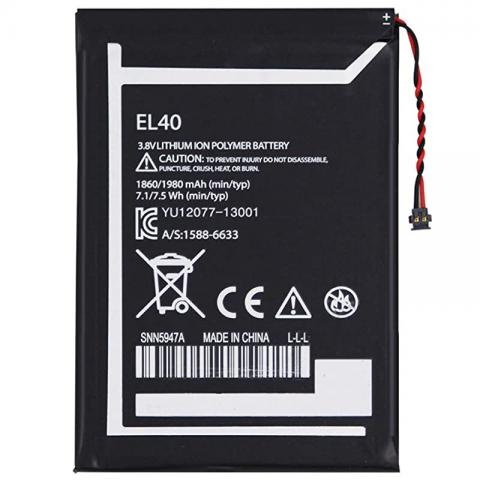 EL40 Battery Replacement For Motorola E 1st XT1019 XT1021 XT1022 XT1023 XT830C SNN5944A