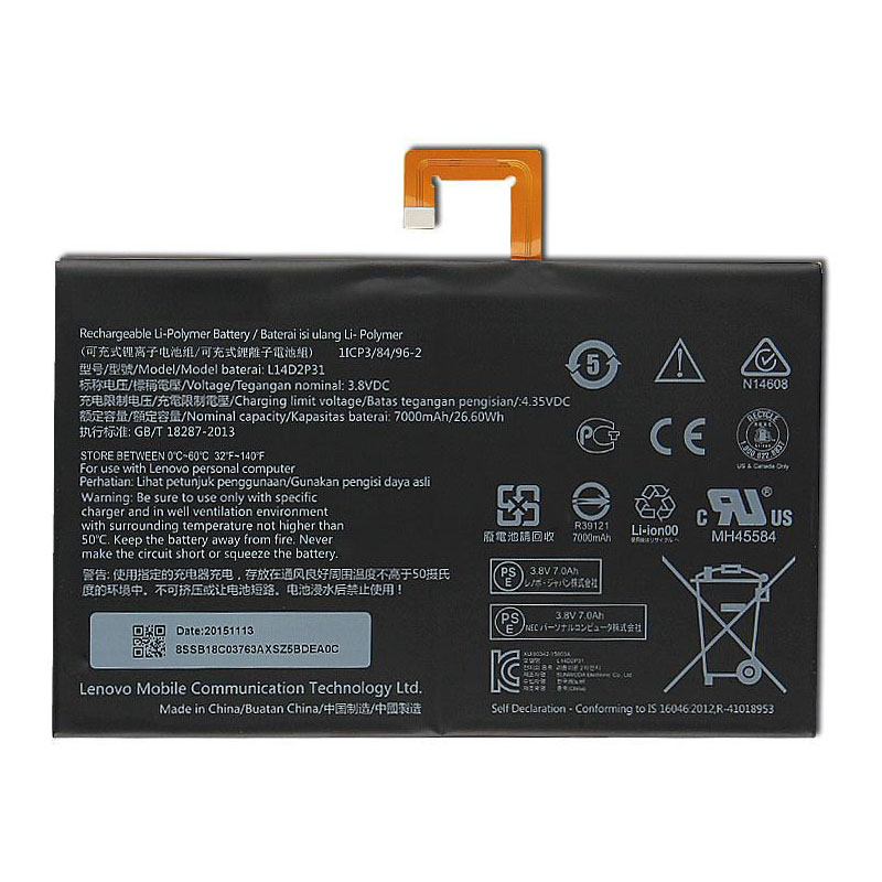 L14D2P31 Battery Replacement For LAUNCH X431 PRO 3S X431PRO3S X431 Pro 3 V2.0 (image for) L14D2P31 Battery Replacement For LAUNCH X431 PRO 3S X431PRO3S X431 Pro 3 V2.0